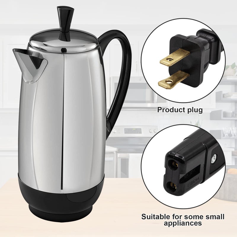 Earthtec New 1/2 inch 2ft Cord Compatible with Farberware Coffee Pot Percolator Cord - Image 5